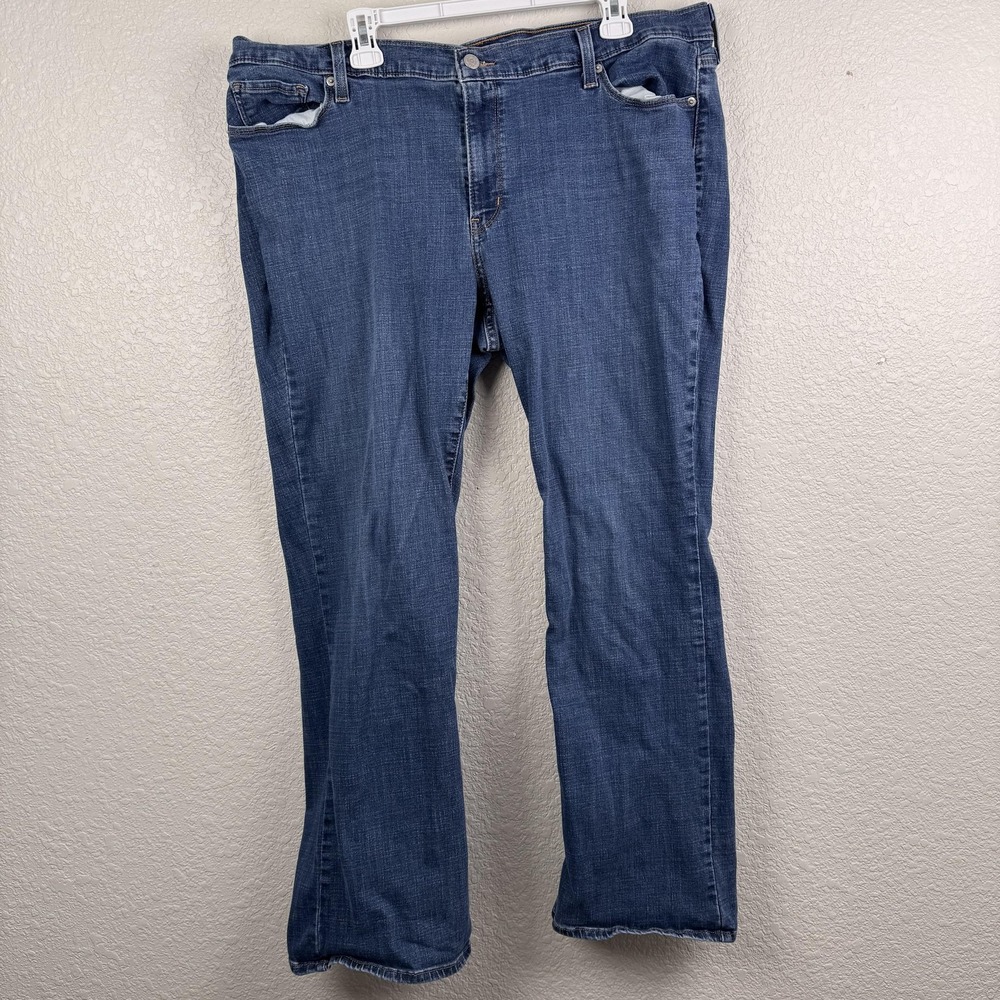 Levis Jeans Womens 22W (42x29) Blue Classic Bootcut Stretch Denim Plus Size